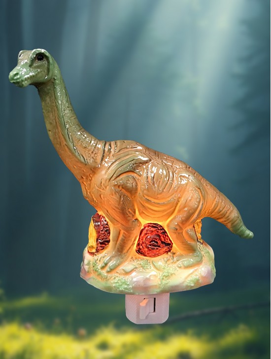 Porcelain Sauropod Dinosaur Night Light with Gift Box